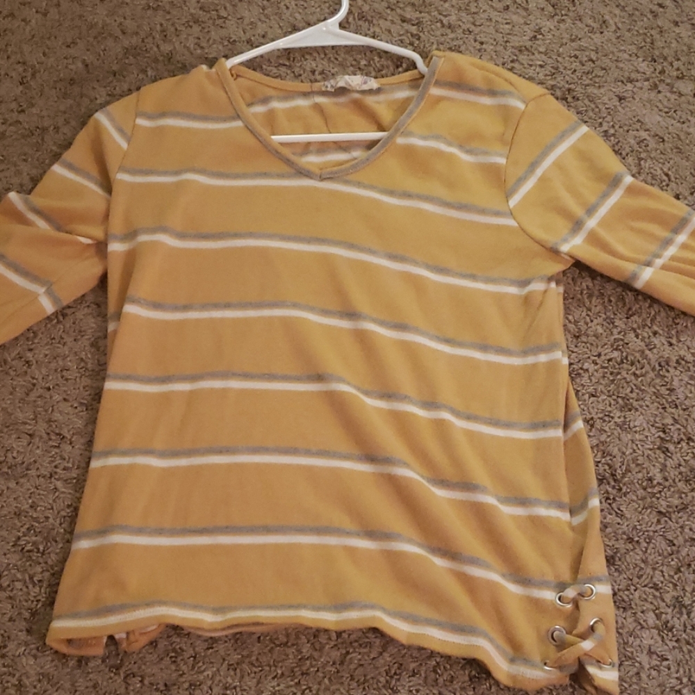 Mustard orange striped shirt